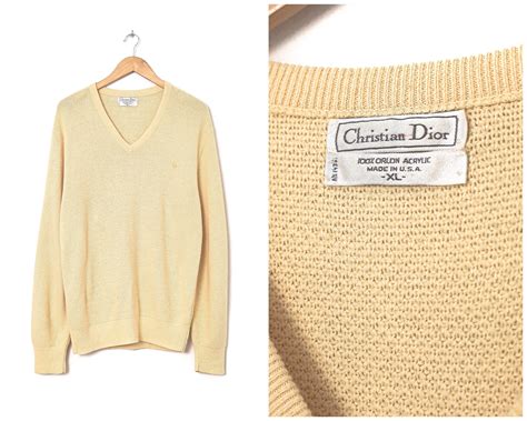 christian dior yellow sweater